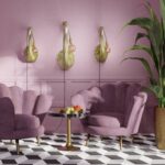 Flamingo Tiffany Wall Lamp Gold