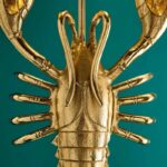 Premium Metal Table Lamp Lobster Gold