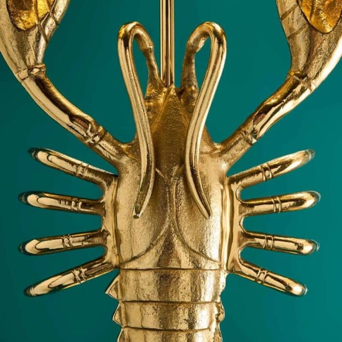 Premium Metal Table Lamp Lobster Gold