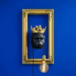 Black Monkey Kong Wall Lamp — sculptural black monkey lamp and decorative wall light with E27 socket, 23 cm tall, ideal as a entryway lamp for modern living room and hallway decor