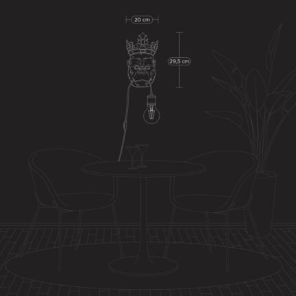 Wall Lamp Monkey Kong Gold