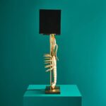 Premium Metal Table Lamp Lobster Gold