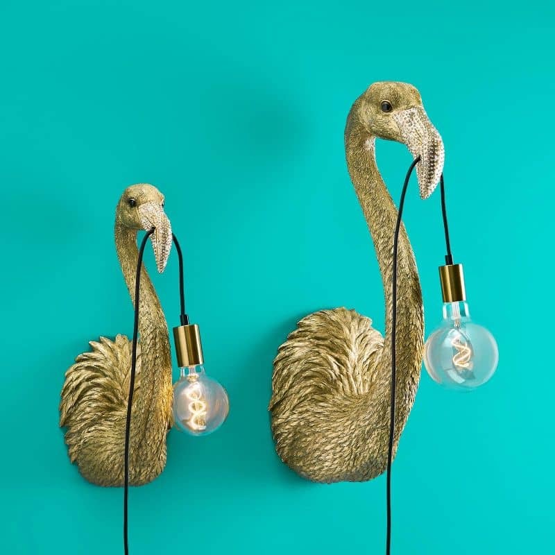 Flamingo Tiffany Wall Lamp Gold