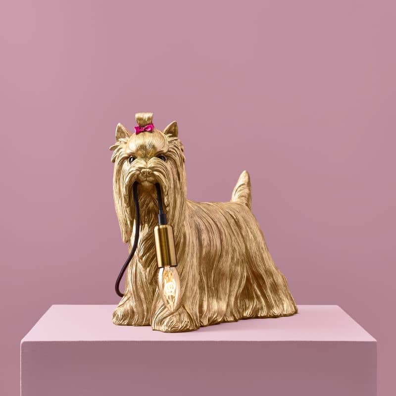 Table Lamp Dog Daisy Gold