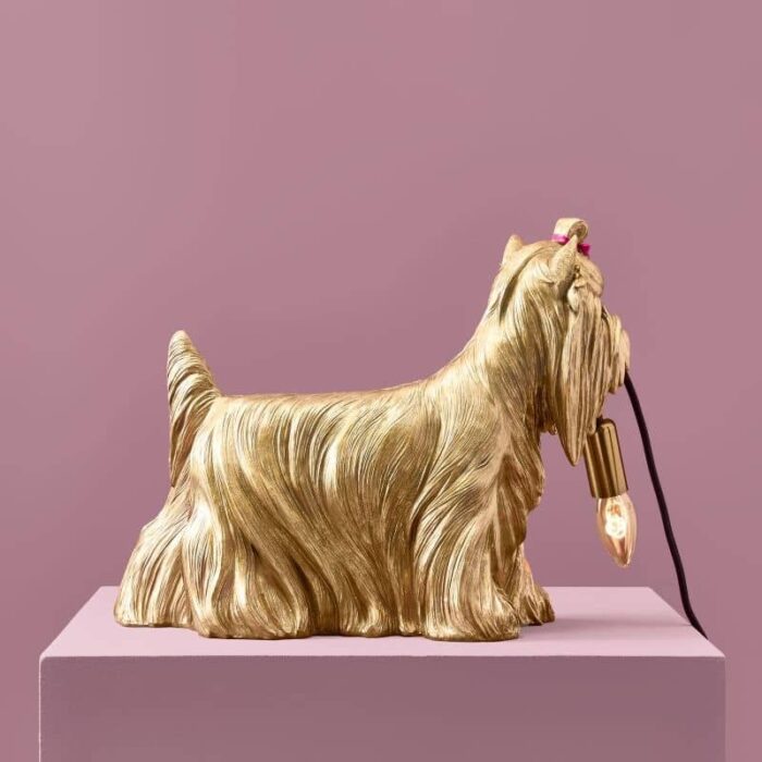 Table Lamp Dog Daisy Gold