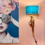 Wall Lamp Parrot Percy Left Gold-Turquoise