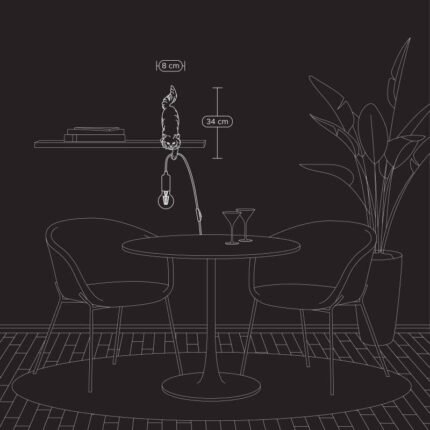 Table Lamp Cat Chichi White