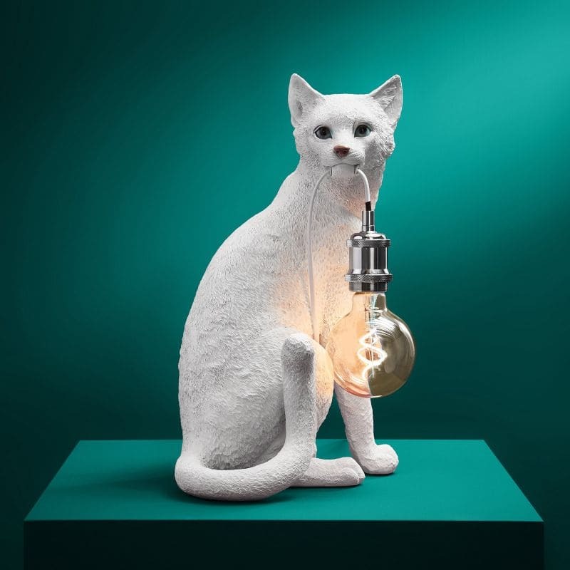 Table Lamp Cat Chouchou White