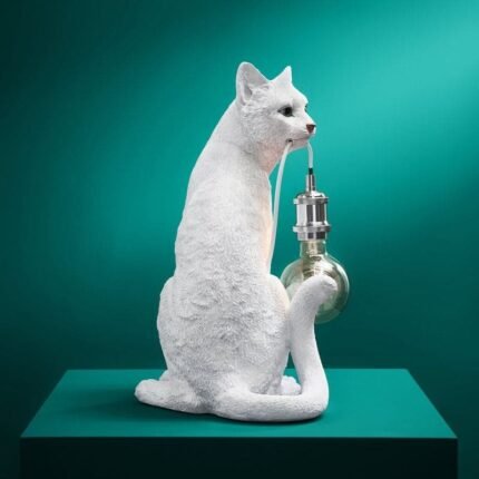 Table Lamp Cat Chouchou White