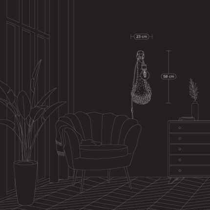 Wall Lamp Swan Petra Black