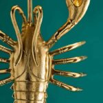 Premium Metal Table Lamp Lobster Gold