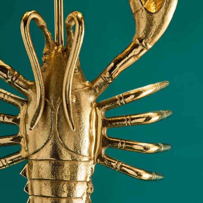 Premium Metal Table Lamp Lobster Gold