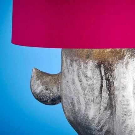 Tischleuchte Hase Hiding Bunny Magenta-Silver