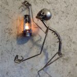 METAL SKELETON WITH OIL LAMP