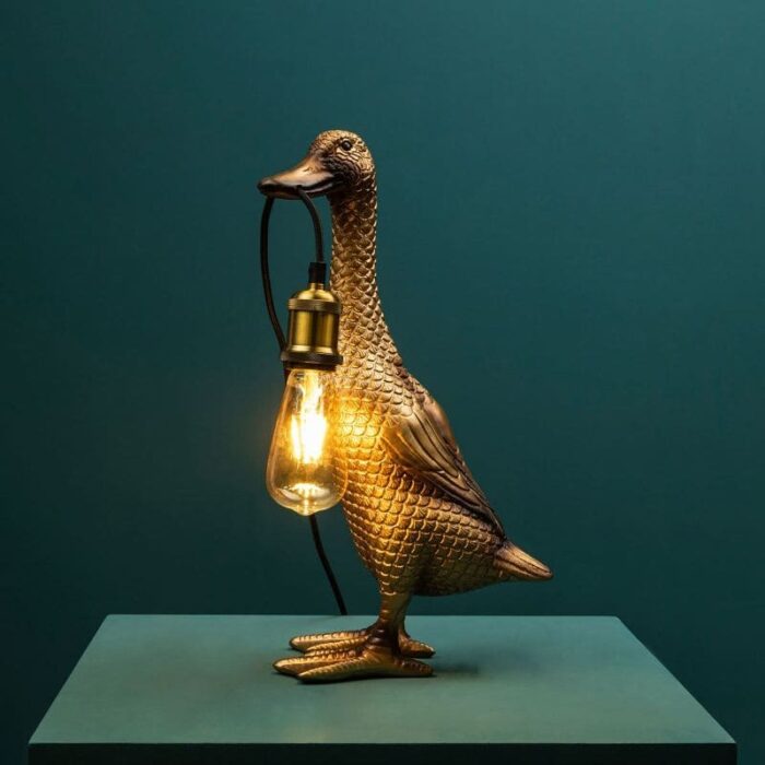 Table Lamp Duck Son of A Duck Gold