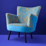 Armchair Zebra Blue
