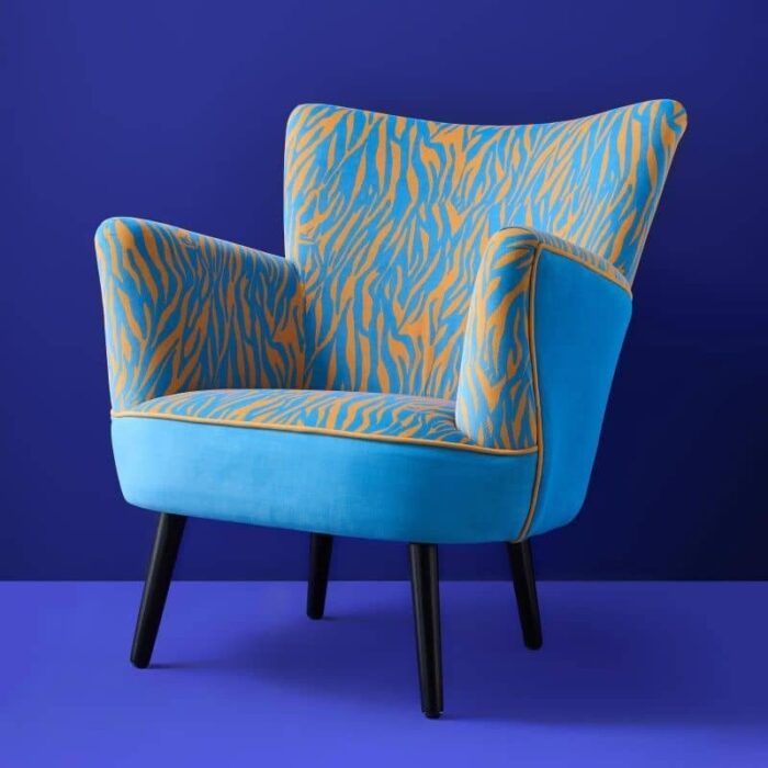 Armchair Zebra Blue