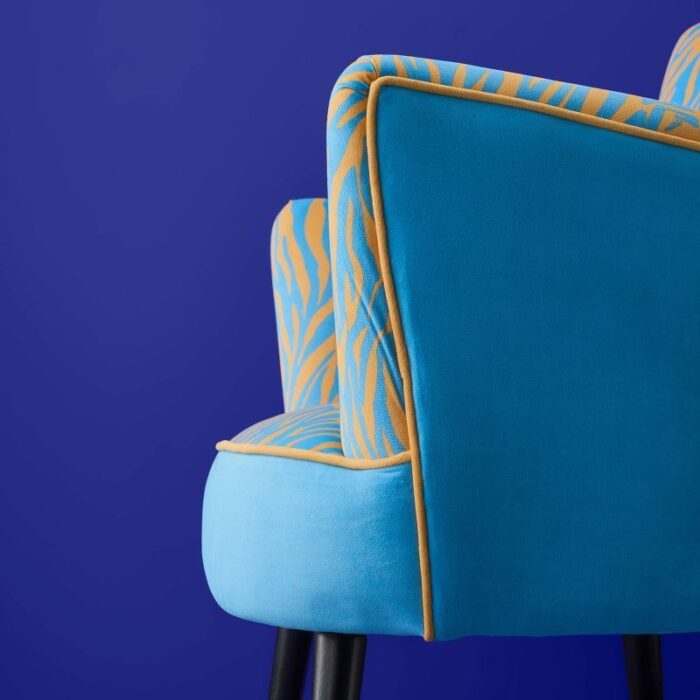 Armchair Zebra Blue