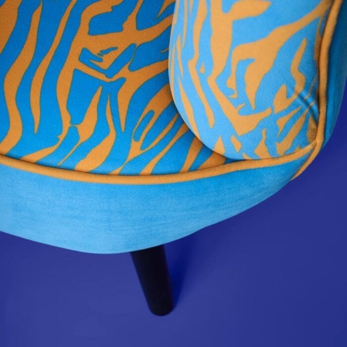 Armchair Zebra Blue