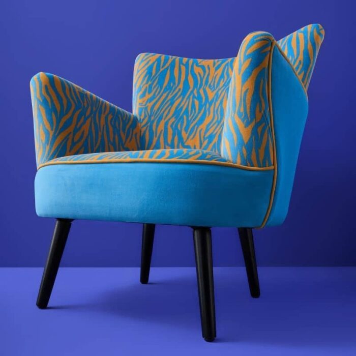 Armchair Zebra Blue