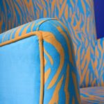 Armchair Zebra Blue