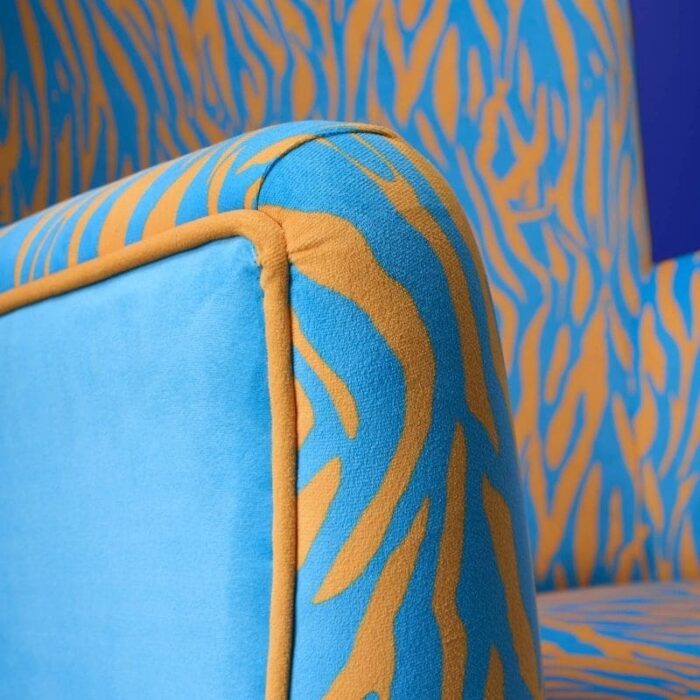 Armchair Zebra Blue