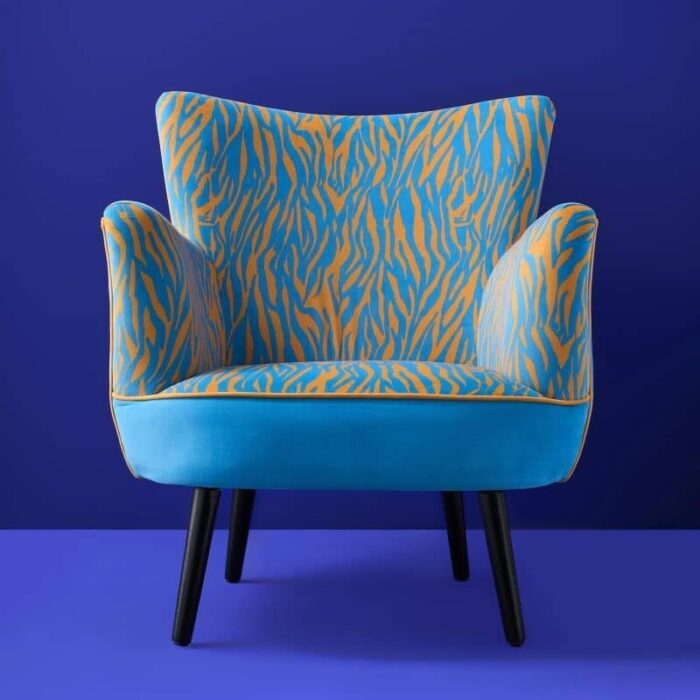 Armchair Zebra Blue