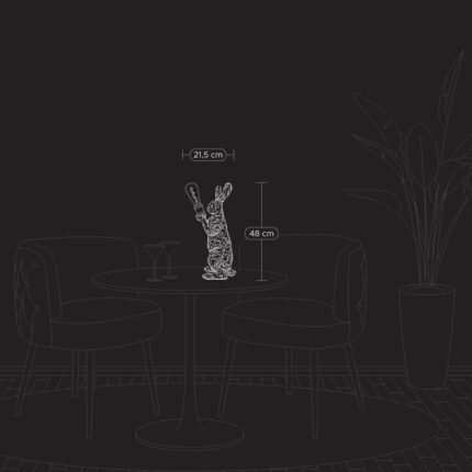 Table Lamp Rabbit Meister Lampe Silver