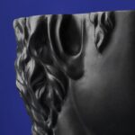 Side Table Male Bust David Black