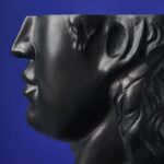 Side Table Male Bust David Black
