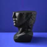 Side Table Male Bust David Black
