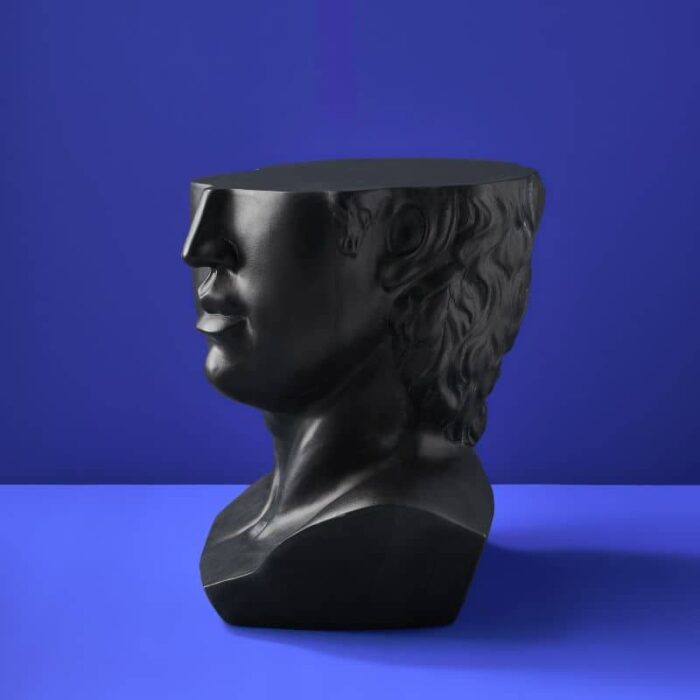 Side Table Male Bust David Black