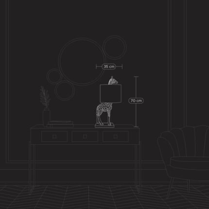 Table Lamp Giraffe Lucie Gold-Black
