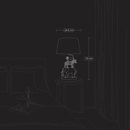 Table Lamp Lion-Zebra-Elephant Safari