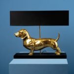 Table Lamp Dog Frank Gold-Black