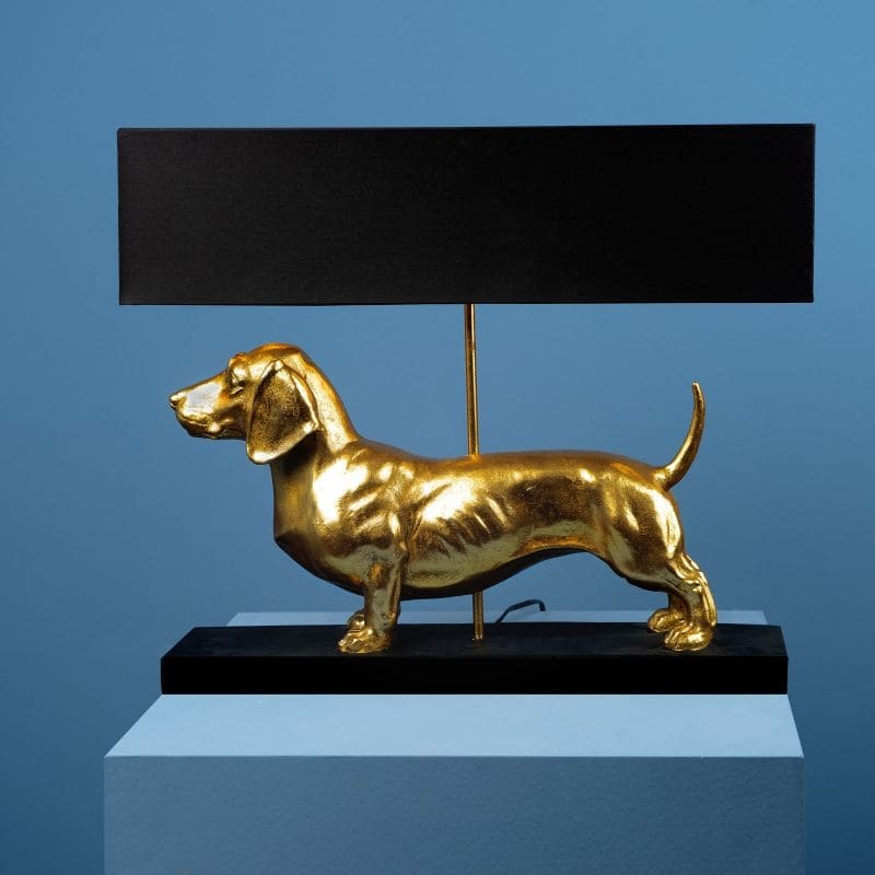 Table Lamp Dog Frank Gold-Black