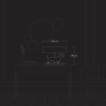 Table Lamp Dog Frank Gold-Black