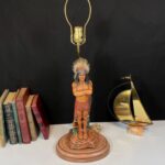 NATIVE AMERICAN CERAMIC FIGURE TABLE LAMP