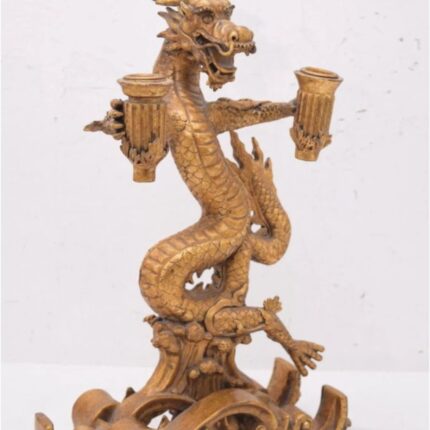 GOLD DRAGON STATUE