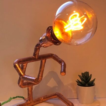 COPPER PIPE TABLE DESK LAMP