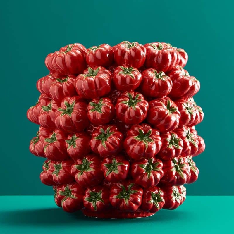 Vase Tomatoes Red