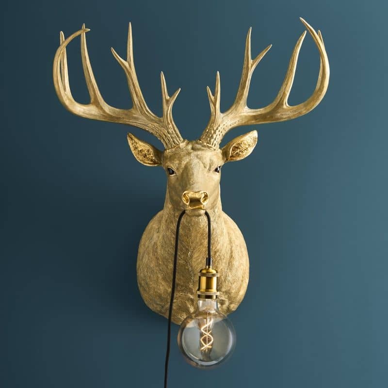 Wall Lamp Stag Harry Gold