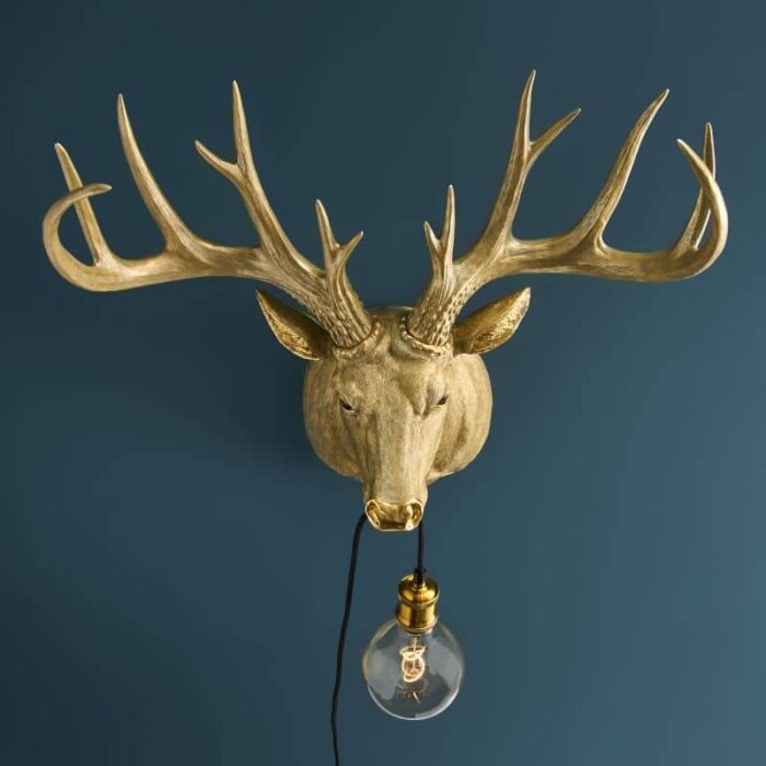 Wall Lamp Stag Harry Gold