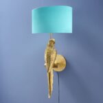 Wall Lamp Parrot Percy Right Gold-Turquoise