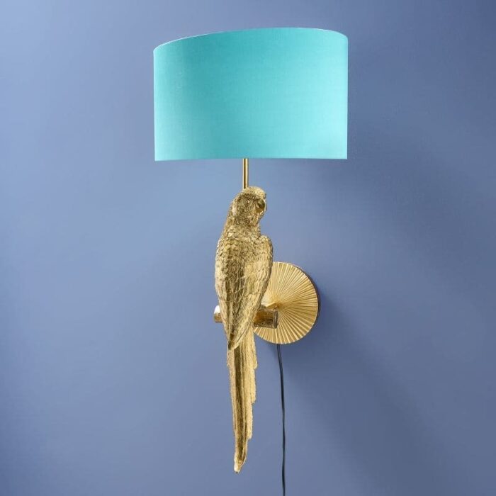Wall Lamp Parrot Percy Right Gold-Turquoise
