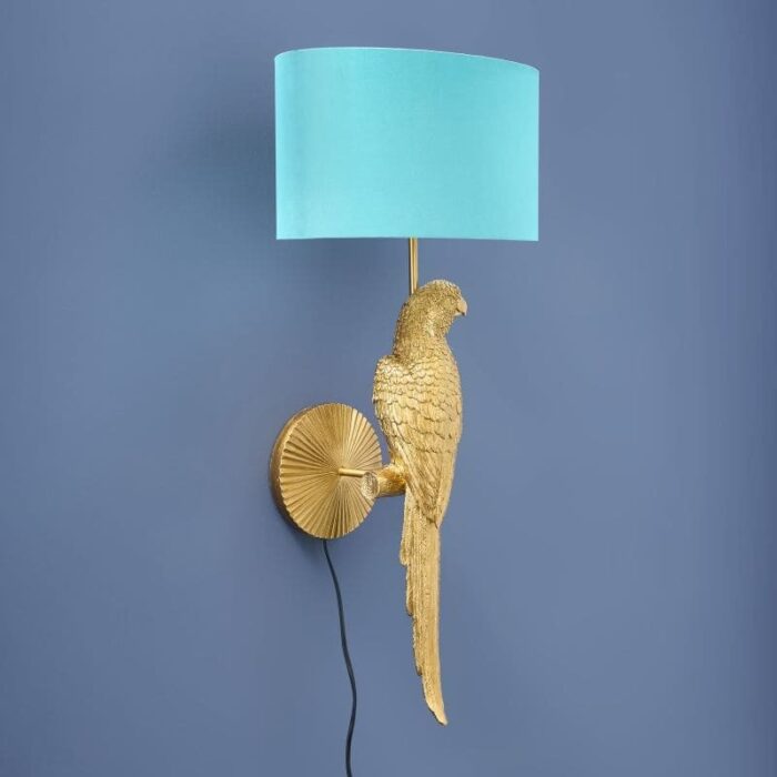 Wall Lamp Parrot Percy Right Gold-Turquoise