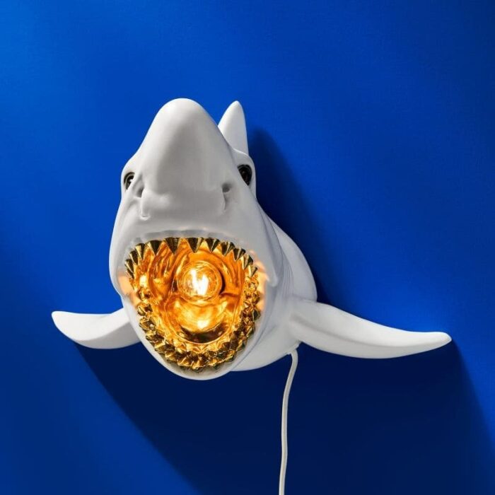 Wall Lamp Shark Sharky White-Gold