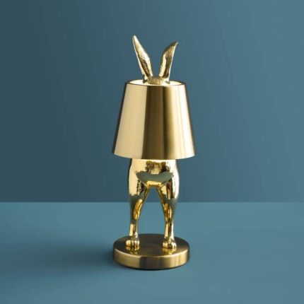 Table Lamp Rabbit Led Hiding Rabbit Glossy Gold