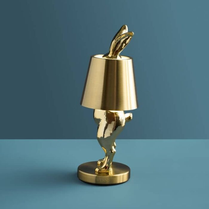 Table Lamp Rabbit Led Hiding Rabbit Glossy Gold