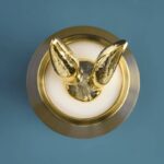 Table Lamp Rabbit Led Hiding Rabbit Glossy Gold
